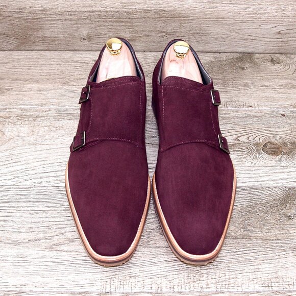 * NIB * $495 Nordstrom ZELLI Italia 12 M Bordo Goatskin Suede * add $15 Trees main image 12
